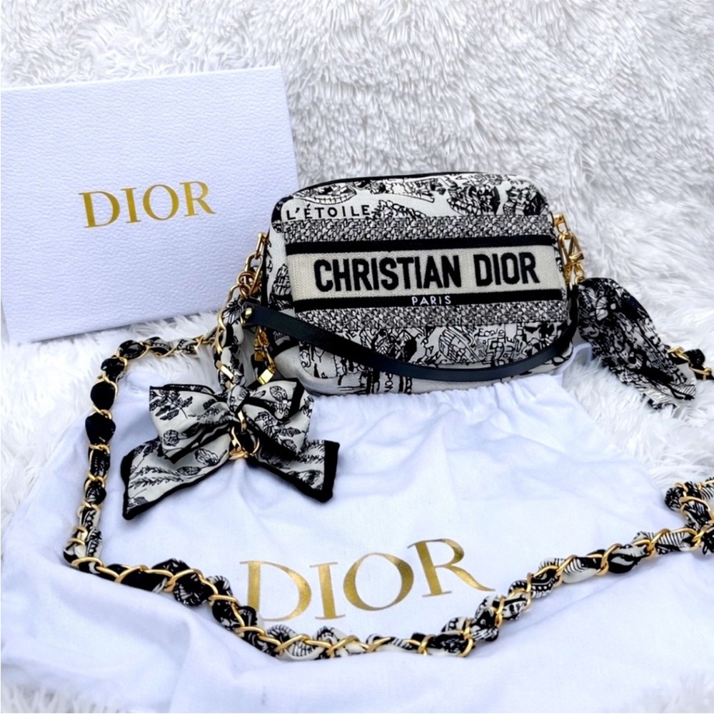 Christian Dior Canvas Monochrome Crossbody Shoulder Bag GWP Box Dusty NEW